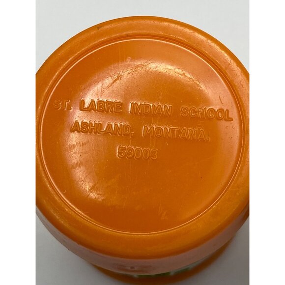 Vintage Deer & Human Orange/Green Salt & Pepper Shakers By St. Labre Indian Scho - Picture 5 of 6